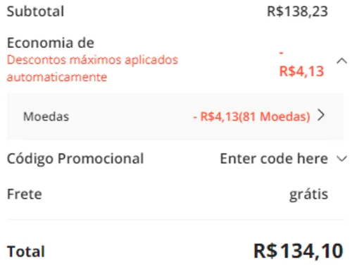 Imagem na descrição da promoção