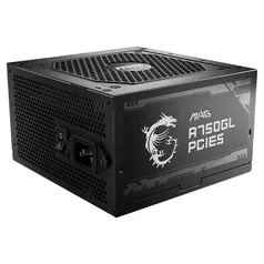 [APP]Fonte MSI MAG A750GL, 750W, 80 Plus Gold, Modular, PFC Ativo, Com Cabo, Preto, Preto