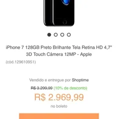 IPhone 7 128 GB Preto Brilhante - Shoptime