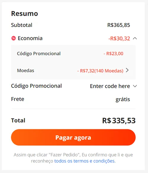 Imagem na descrição da promoção