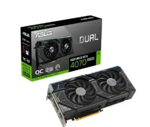 Placa de Vídeo RTX 4070 Super DUAL O12G ASUS NVIDIA GeForce, 12GB GDDR6X, DLSS, Ray Tracing - DUAL-RTX4070S-O12G