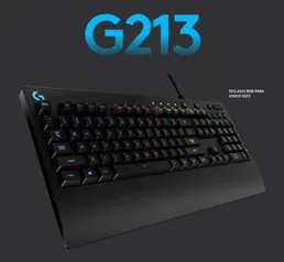 Teclado Gamer Logitech G213 com Layout ABNT2, RGB LIGHTSYNC