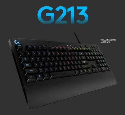 Teclado Gamer Logitech G213 com Layout ABNT2, RGB LIGHTSYNC