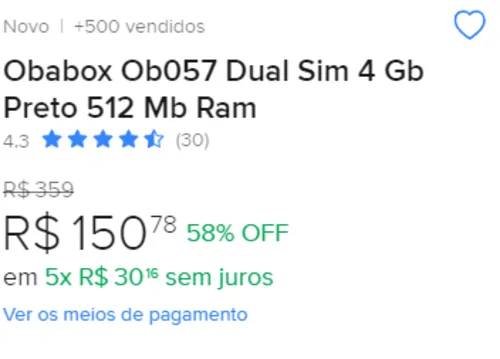 Imagem na descrição da promoção