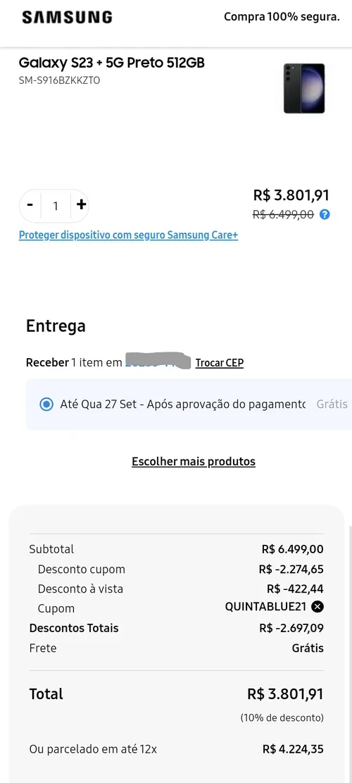 Imagem na descrição da promoção