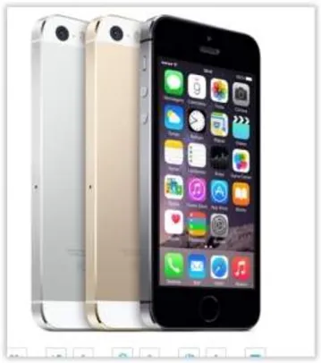 [Submarino] iPhone 5S 16GB Cinza Espacial Desbloqueado IOS 8 4G Wi-Fi Câmera de 8MP - Apple por R$ 1619