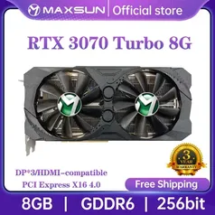 Placa de Vídeo Maxsun RTX 3070 Turbo 8GB GDDR6 256bits