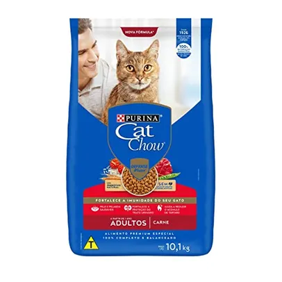 [REC] Purina Cat Chow Ração Nestlé Para Gatos Adultos Sabor Carne - 10 1Kg