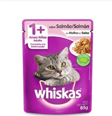 Ração Úmida Whiskas Sachê Salmão ao Molho Gatos Adultos 85 g | R$1,43