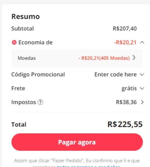 Imagem na descrição da promoção