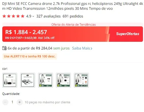 Imagem na descrição da promoção