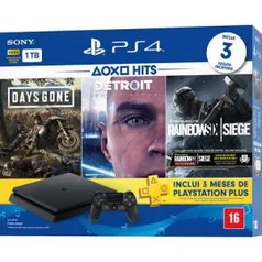 [CC SUB] - Console Playstation 4 Slim 1TB Hits Bundle 5 + Controle Dualchock 4 - PS4