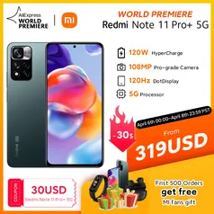 Smartphone Xiaomi Redmi Note 11 Pro 5G 120Hz 6GB RAM + 128GB