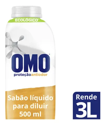 Detergente Liquido Omo Proteção Antiodor 500ml  - R$ 16,9