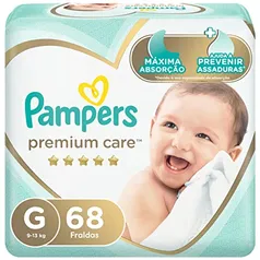 [Recorrência] Fralda Pampers Premium Care G - 68 fraldas