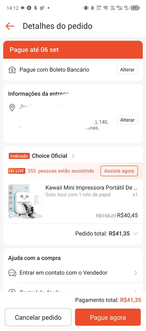 Imagen na descrição da promoção