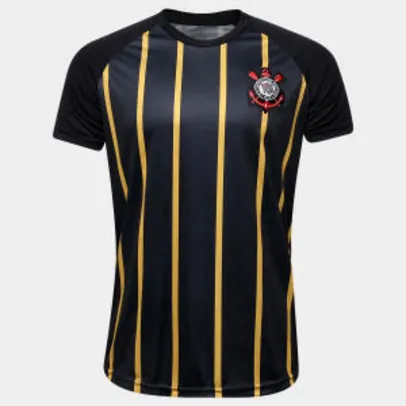 Camisa Corinthians Gold - Edição Limitada Masculina - Preto e Dourado - R$35