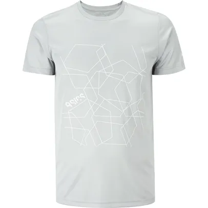 Camiseta Masculina ASICS Manga Curta Hexagono Anti Odor Cava Tradicional [P ao GG]