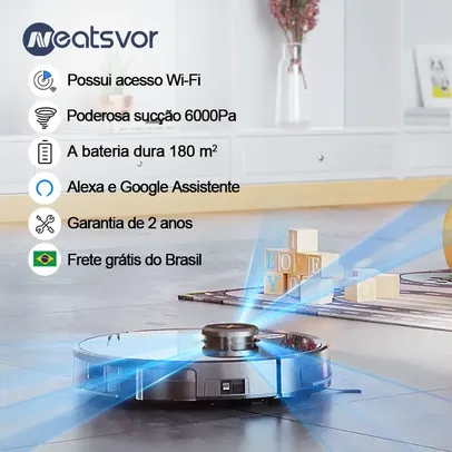 (NO BRASIL) Robô Aspirador Neatsvor x600 Pro 