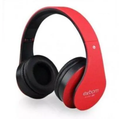 Headphone Bluetooth Exbom HF-400BT Vermelho