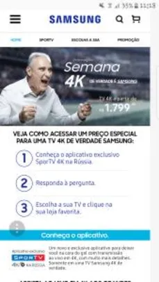 Promoção 4K de verdade é Samsung