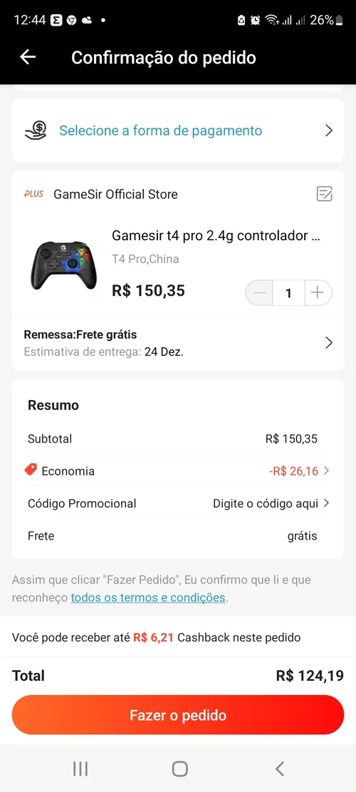 Imagem na descrição da promoção