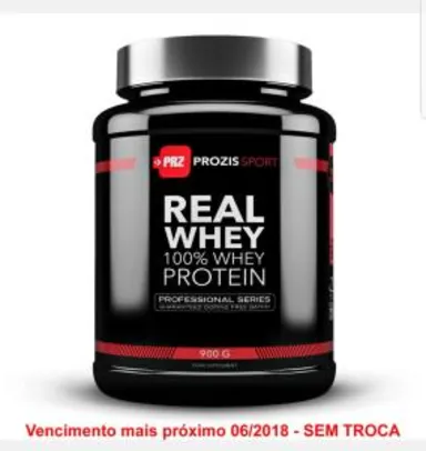 3 unidades de Whey Protein Real Professional 900g - Prozis Sport de morango - R$99