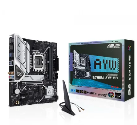 Placa Mãe Asus B760M-AYW WIFI, Chipset B760, Intel LGA 1700