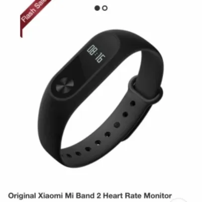 [Gear Best] Original Xiaomi Mi Band 2 Heart Rate Monitor Smart Wristband  -  BLACK  por R$ 94