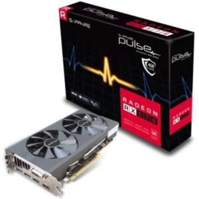 Placa de Video VGA AMD Sapphire RADEON RX 570 PULSE 4GB GDDR5 PCI-E Dual HDMI/DVI-D/Dual DP OC w/backplate - 11266-04-20G - R$880