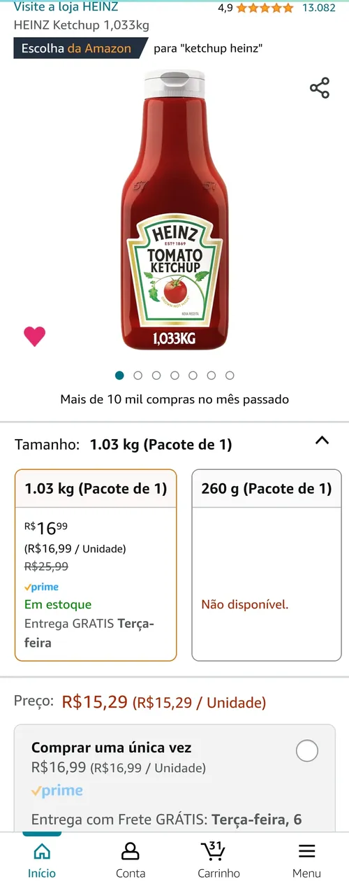 Imagem na descrição da promoção