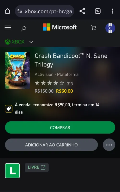 Imagem na descrição da promoção