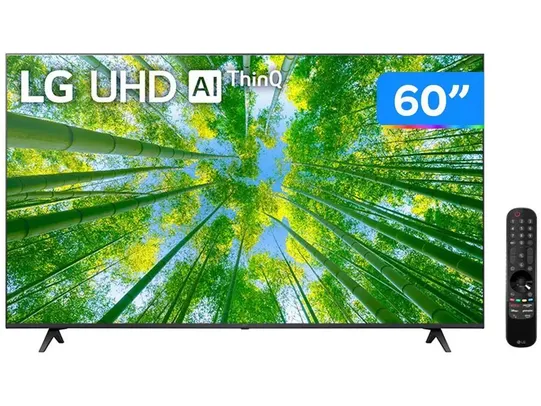 [Magazine Luiza] Smart TV 60” 4K LED LG 60UQ8050 AI Processor 