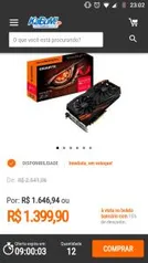 Placa de Vídeo Gigabyte AMD Radeon RX VEGA56 Gaming OC 8G - GV-RXVEGA56GAMING OC-8GD R$1399