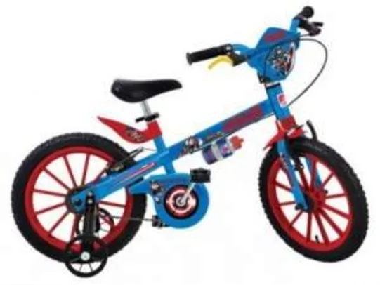 [Magazine Luiza] Bicicleta Infantil Bandeirante Capitão América - Aro 16 Freio V-brake por R$ 169