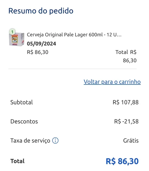 Imagem na descrição da promoção