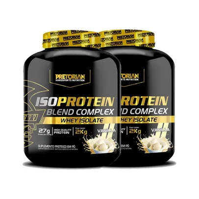 Kit 2x Whey Protein Isolado Iso Blend Complex 2Kg - Pretorian