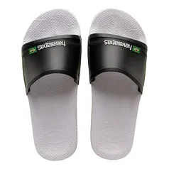 Slide Brasil Havaianas - Branco+Preto | R$30