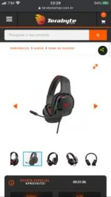 Headset Gamer Havit, RGB, 7.1 Surround, Black, H2022U | R$ 153