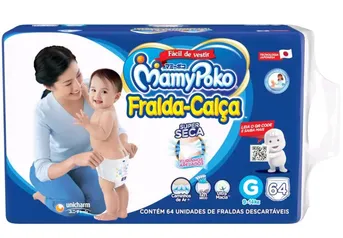 [App + Leve 3 e pague 1] Fralda-calça MamyPoko Tam G 192 unidades (R$ 0,58 a tira)