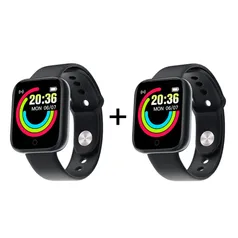 Kit de Smartwatch Y68 - 2 peças