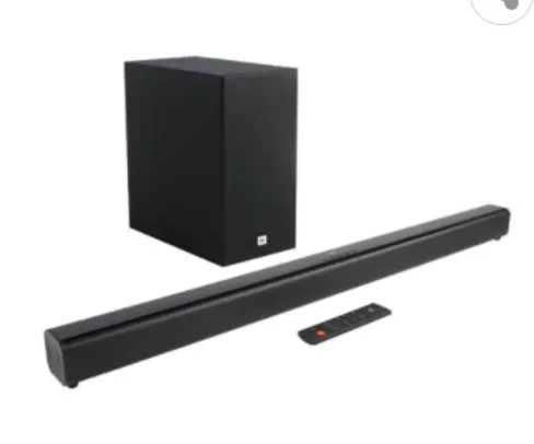 Soundbar JBL Cinema SB160 com 2.1 Canais, Bluetooth e Subwoofer Sem Fio - 110W | R$1060