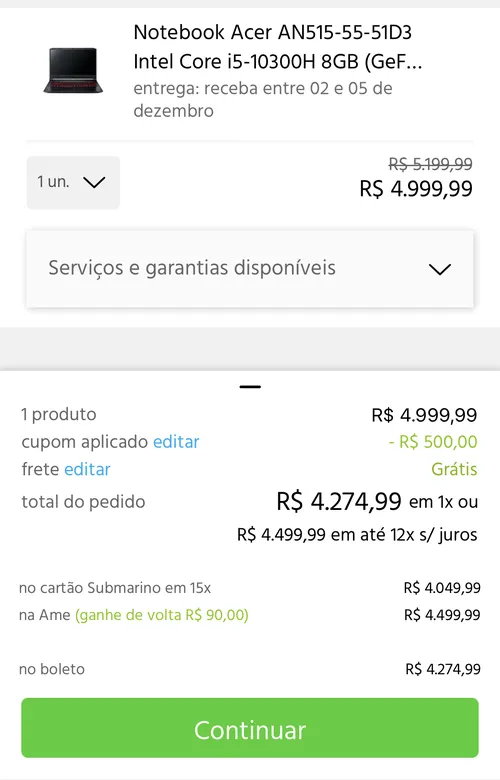 Imagem na descrição da promoção