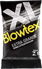 Preservativo Extra Grande com 3 Unidades, Blowtex - 5 unid. | R$3