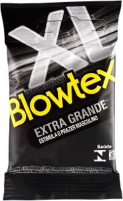 Preservativo Extra Grande com 3 Unidades, Blowtex - 5 unid. | R$3