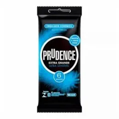 Preservativo Prudence Extra Grande Ultra Sensível C/ 6 unidades - R$9