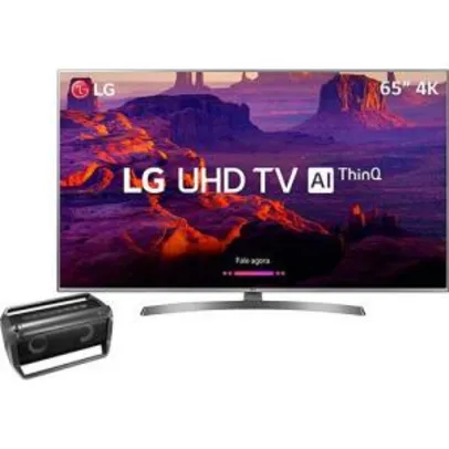 Smart TV LED 65'' Ultra HD 4K LG 65UK6530  + Lg Bluetooth Speaker Pk5  por R$ 3959
