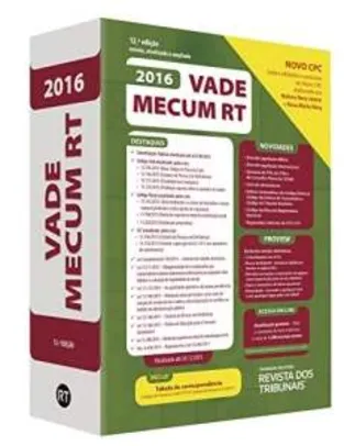 [Amazon] Livro Vade Mecum RT 2016 (Capa dura) - R$80