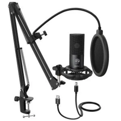 Kit Microfone FIFINE Studio Condenser USB T669 | R$ 355