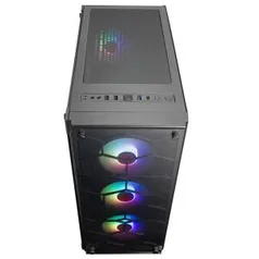 Gabinete Redragon wheel jack vidro temperado, 4 Fans R$ 440